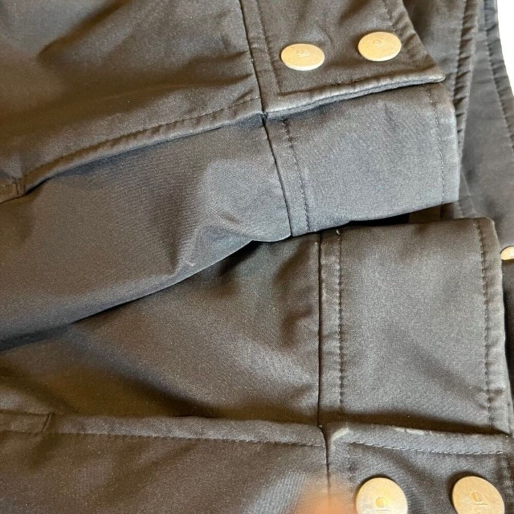 Perry Ellis Men's Black Jacket Zip+ Snap Size‎ Medium Poly Bomber - Picture 12 of 12